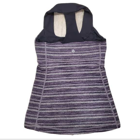 Lululemon Scoop Neck Top Rasberry Pink and Gray - Picture 7 of 8
